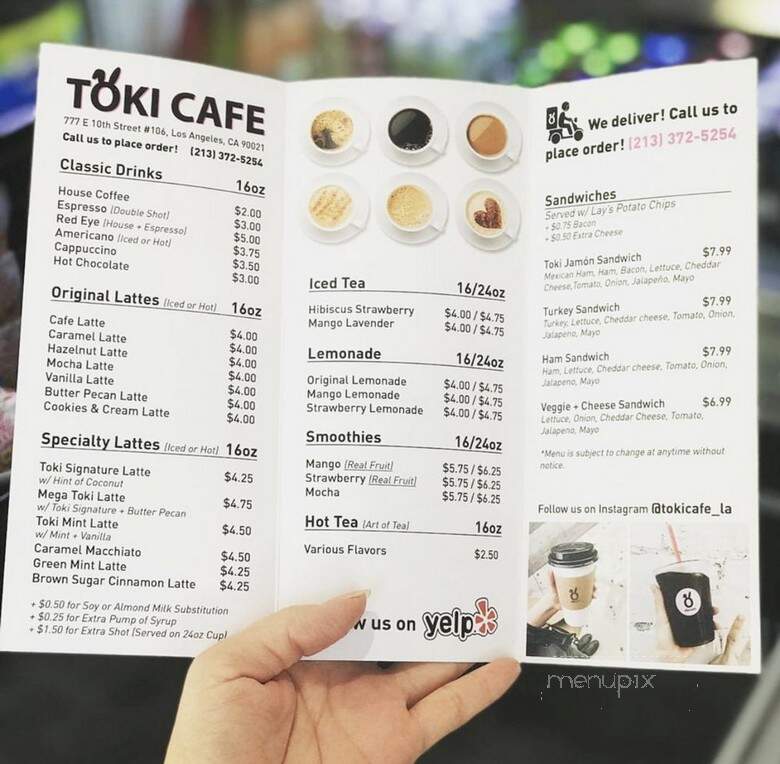 Toki Cafe - Los Angeles, CA menu_pic