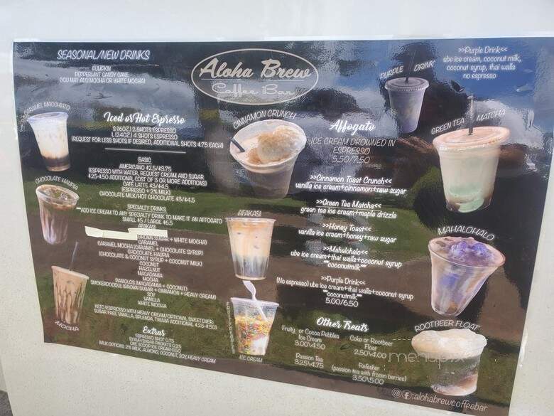Aloha Brew Coffee Bar - Waipahu, HI menu_pic