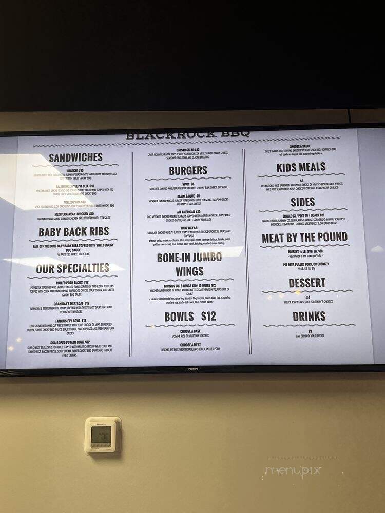 Blackrock Barbeque - Hagerstown, MD menu_pic