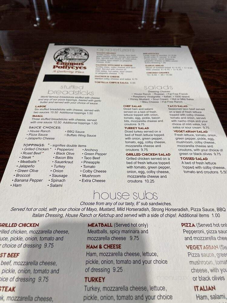 Campus Pollyeyes - Toledo, OH menu_pic