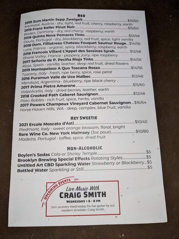 Digress Wine - Orlando, FL menu_pic