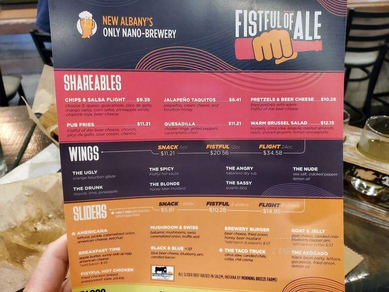 Fistful of Ale - New Albany, IN menu_pic