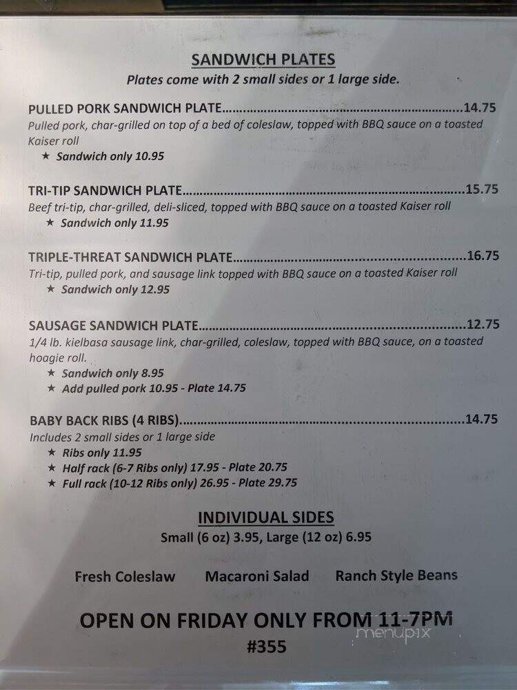 Frank's BAR-B-QUE - Anchorage, AK menu_pic