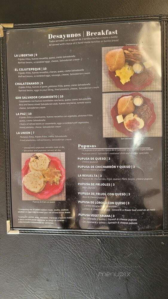 Gonzalez Pupuseria y Restaurante - Jackson, TN menu_pic