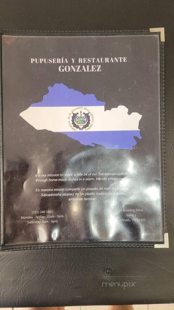 Gonzalez Pupuseria y Restaurante - Jackson, TN menu_pic