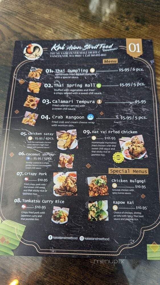 Kai Asian Street Food - Vancouver, WA menu_pic