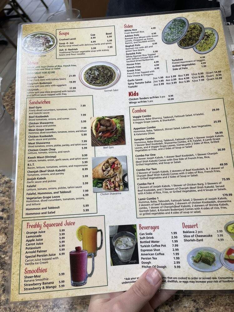Lamir Mediterranean Cuisine - Clinton Township, MI menu_pic