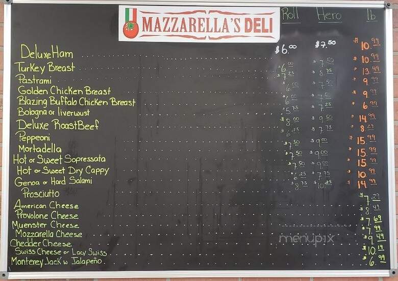 Mazzarella's Deli - Holmes, NY menu_pic