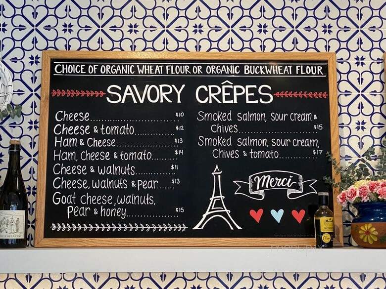 Millie's Crepe et Creme - Mill Valley, CA menu_pic