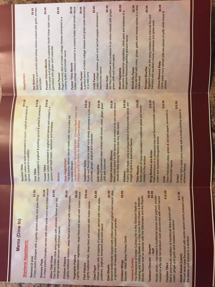New Delhi - Kitchener, ON menu_pic