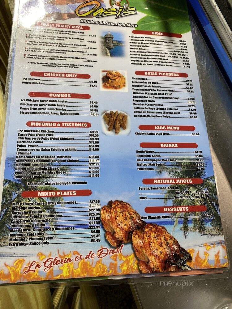 Oasis Rotisserie Chicken & More - Tampa, FL menu_pic