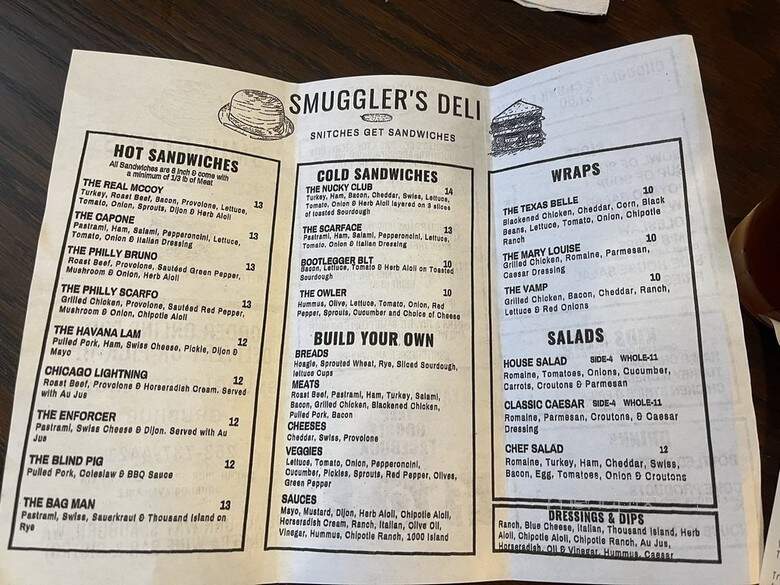 Smuggler's Deli - Auburn, WA menu_pic