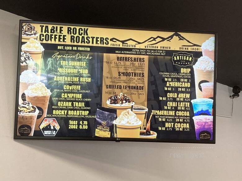 Table Rock Coffee Roasters - Ridgedale, MO menu_pic