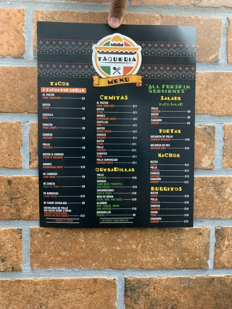Taqueria Mexican Restaurant - Staten Island, NY menu_pic