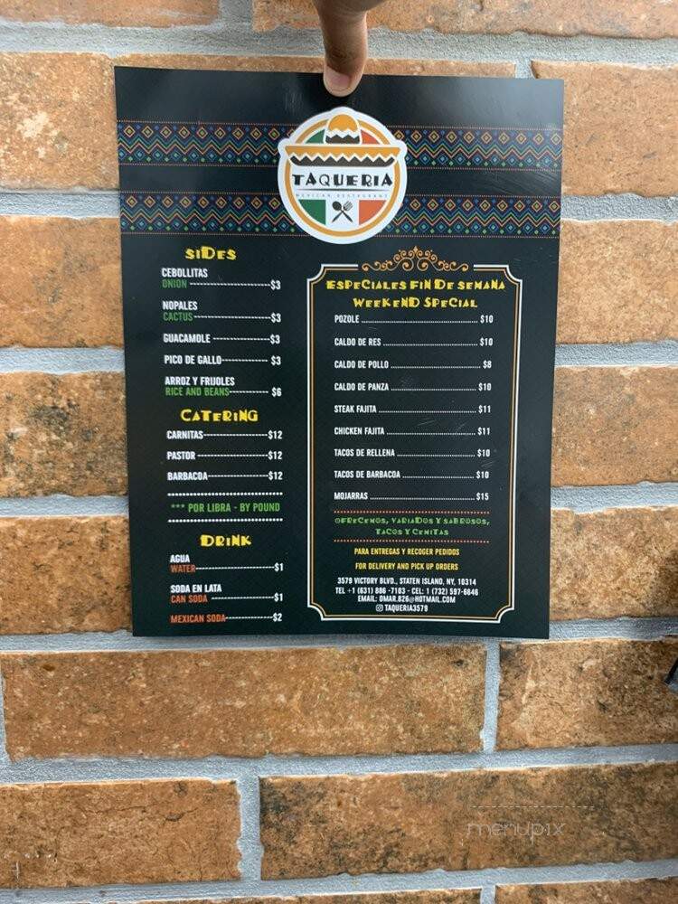 Taqueria Mexican Restaurant - Staten Island, NY menu_pic