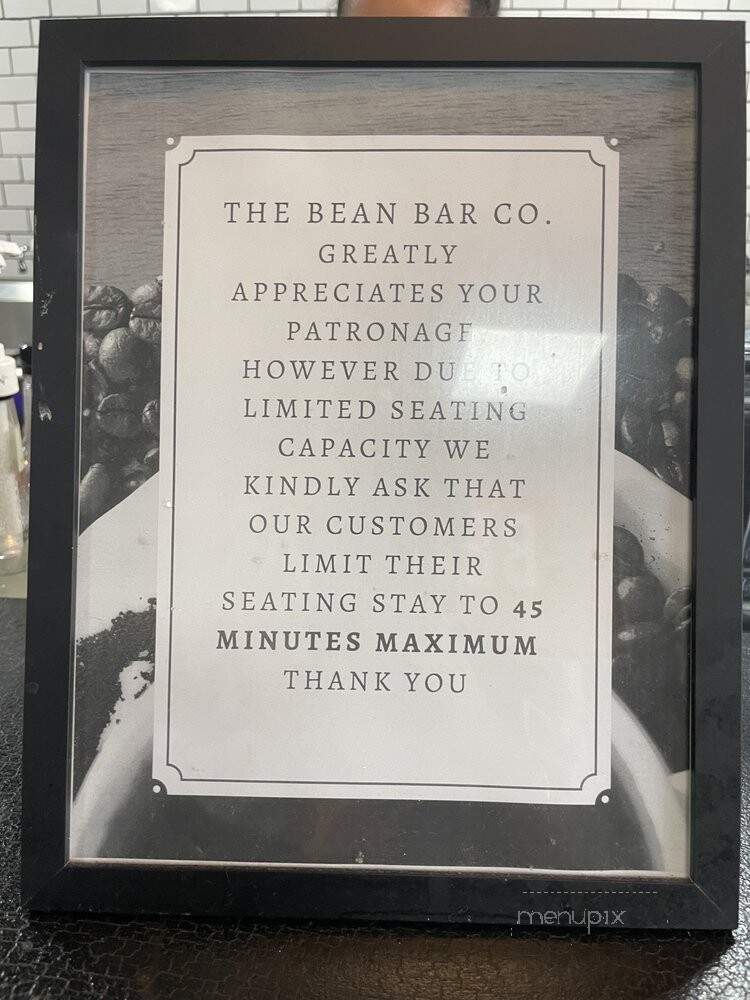 The Bean Bar - Tampa, FL menu_pic