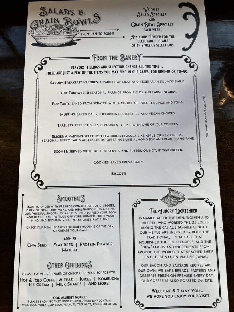 The Hungry Locktender - Riegelsville, PA menu_pic