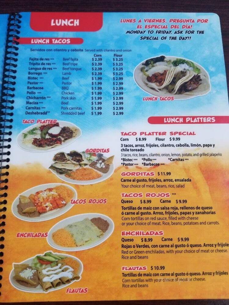 Tortilleria El Taquito Marisquero - Austin, TX menu_pic