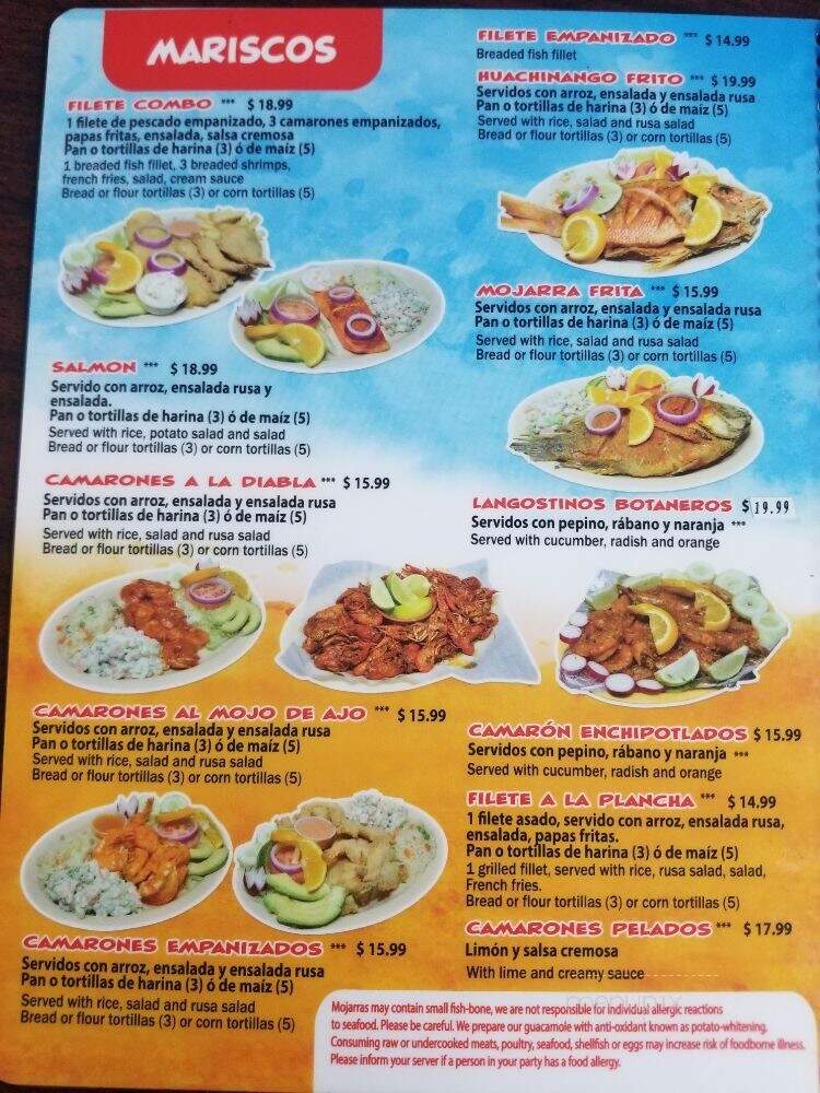 Tortilleria El Taquito Marisquero - Austin, TX menu_pic
