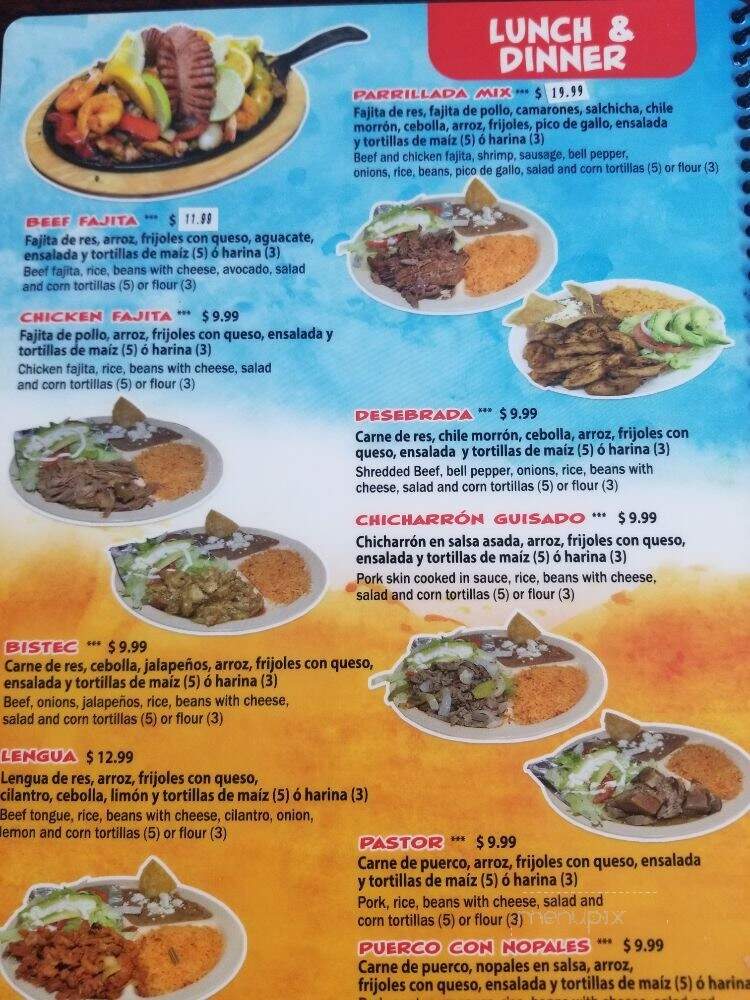 Tortilleria El Taquito Marisquero - Austin, TX menu_pic
