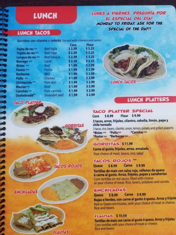 Tortilleria El Taquito Marisquero - Austin, TX menu_pic