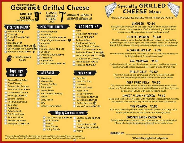 Wheel - Tamaqua, PA menu_pic