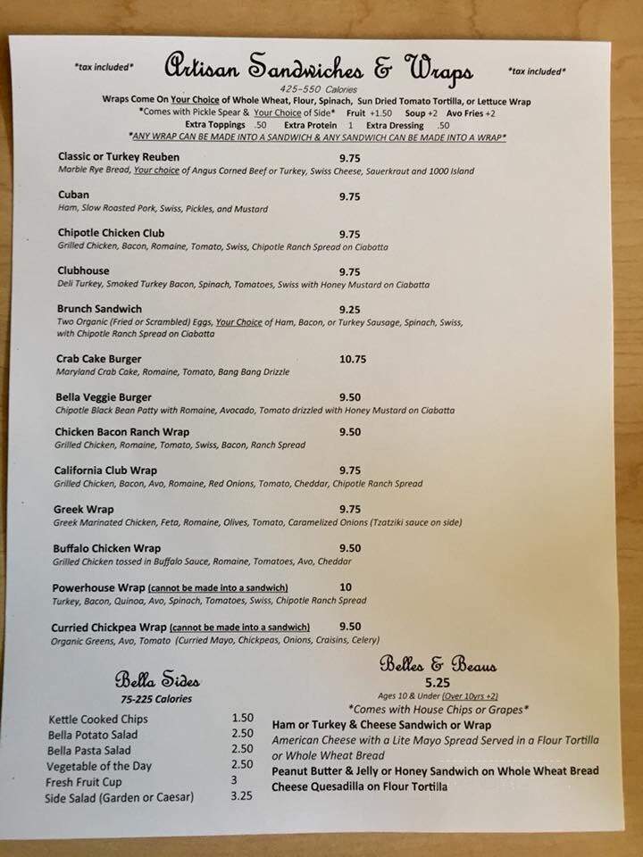 Bella Vista by the Creek - Prattville, AL menu_pic