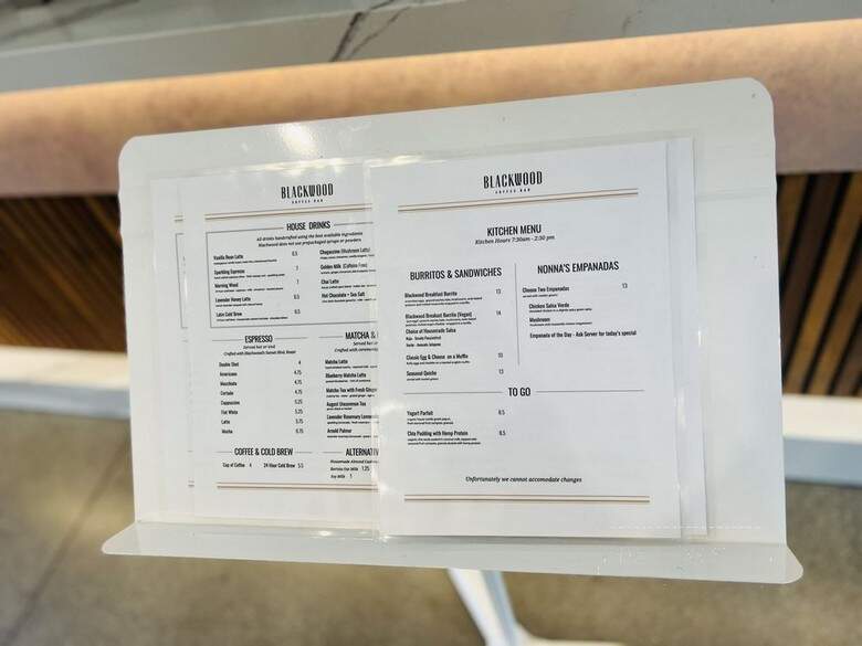 Blackwood Coffee Bar - West Hollywood, CA menu_pic