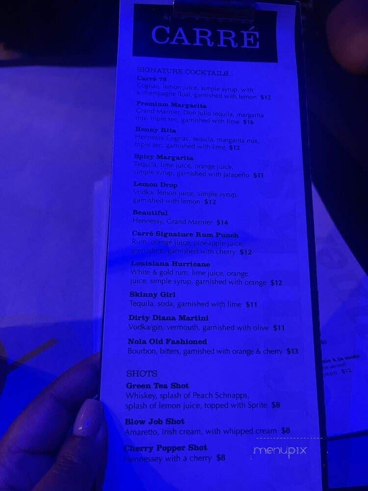 Carre Restaurant and Bar - New Orleans, LA menu_pic