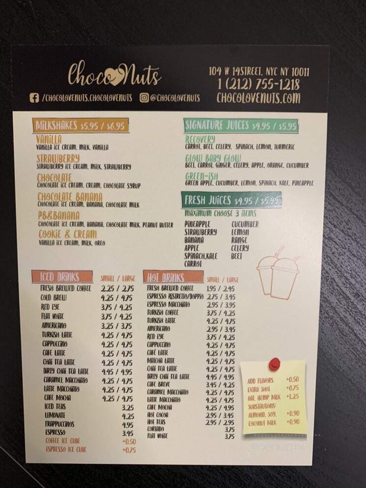Choco Love Nuts - New York, NY menu_pic