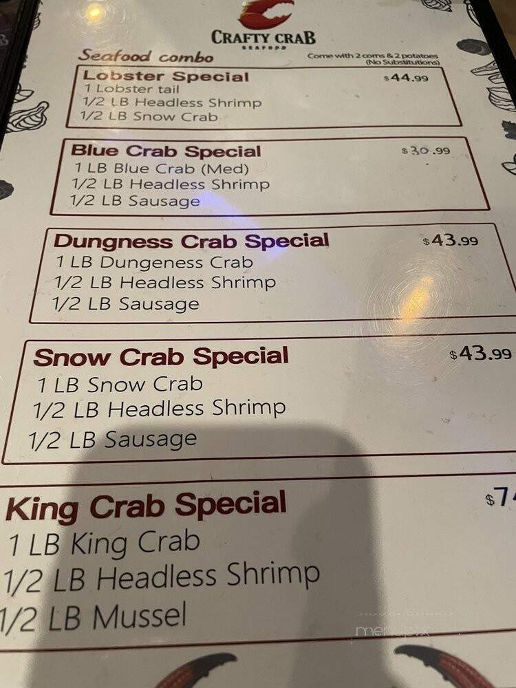 Crafty Crab - Lakeland, FL menu_pic