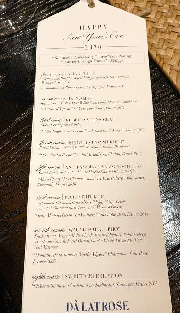 Da Lat Rose - Beverly Hills, CA menu_pic