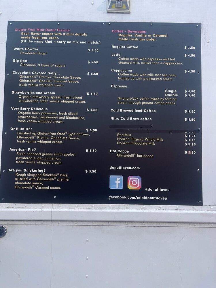 Donut I Love U - Charlotte, NC menu_pic