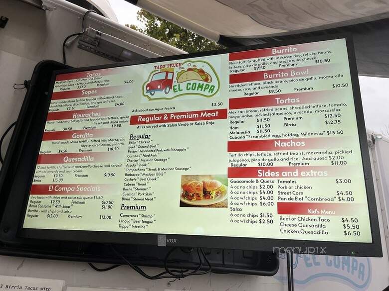 El Compa - Birmingham, AL menu_pic