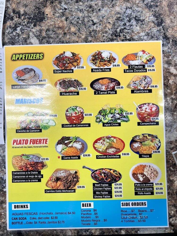 El Jacalito - Everett, WA menu_pic