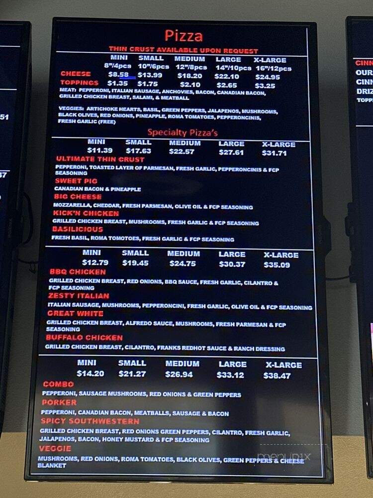 First Class Pizza - Huntington Beach, CA menu_pic