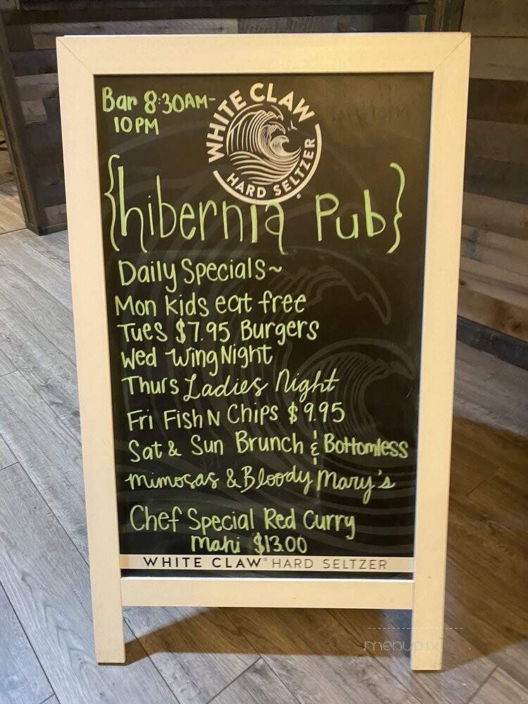 Hibernia Pub - Fleming Island, FL menu_pic