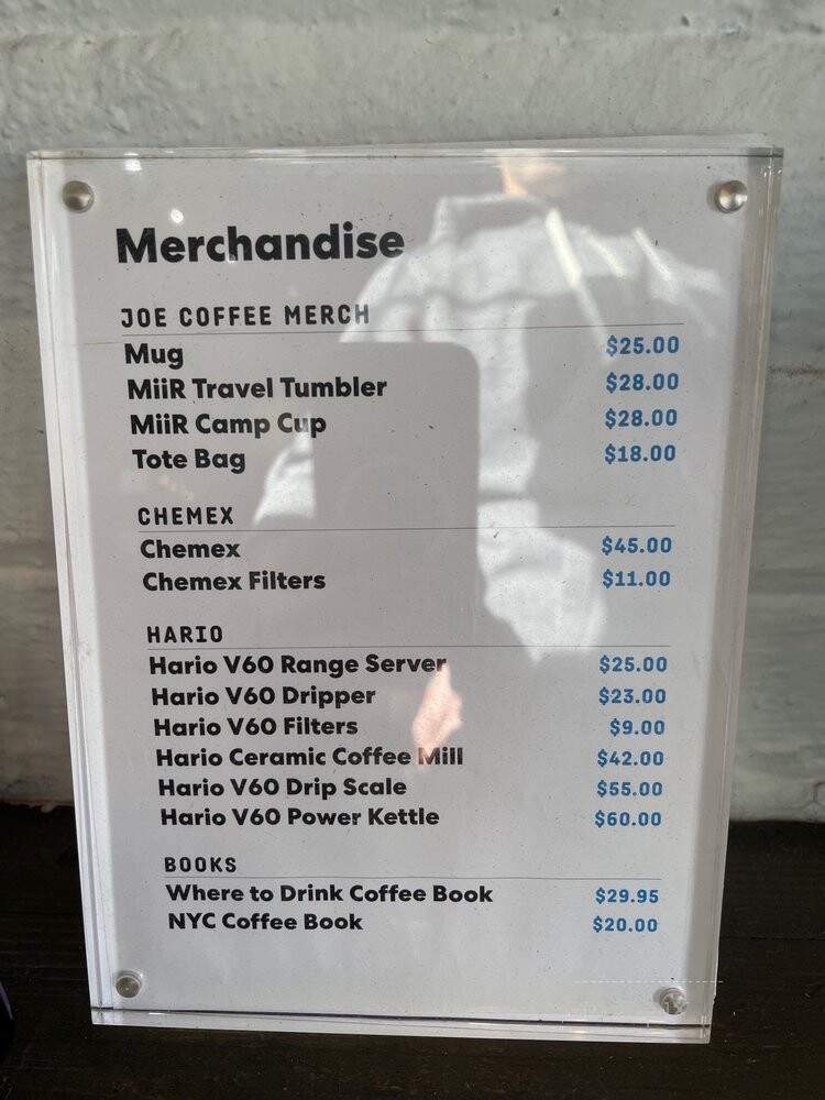 Joe Coffee Company - Long Island City, NY menu_pic