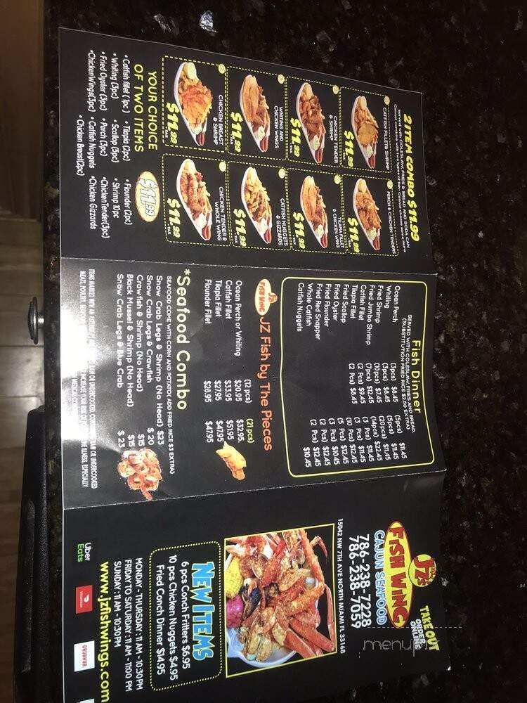 JZ's Fish Wing - North Miami, FL menu_pic
