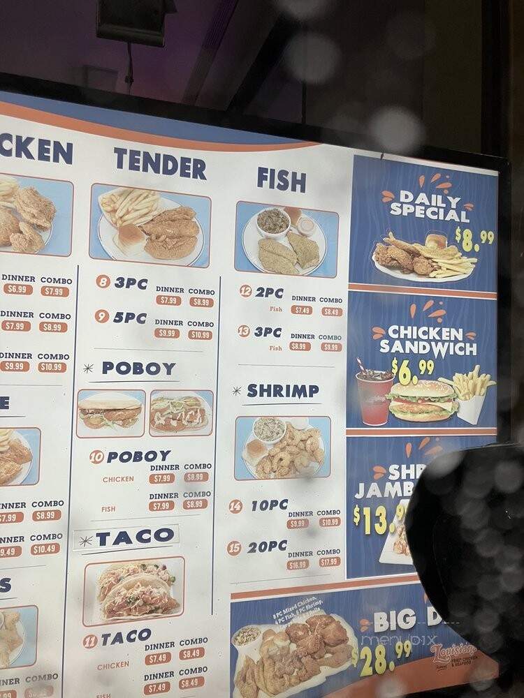 Louisiana Fried Chicken and Seafood - Houston, TX menu_pic