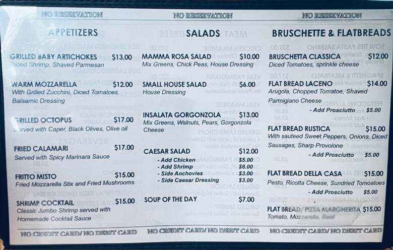 Mamma Rosa - Lindenwold, NJ menu_pic