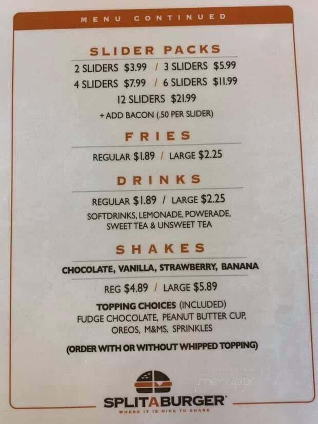 Splitaburger - Hammond, LA menu_pic
