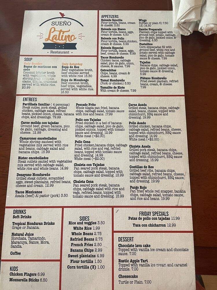 Sueno Latino Restaurant - Saint Louis, MO menu_pic
