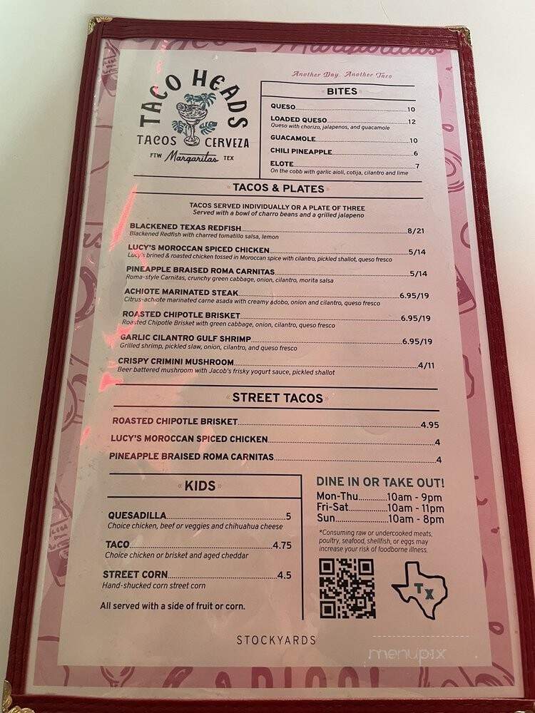 Taco Heads - Fort Worth, TX menu_pic
