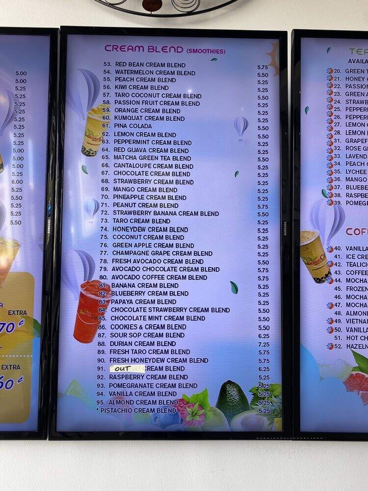 Tealicious Cafe - San Antonio, TX menu_pic