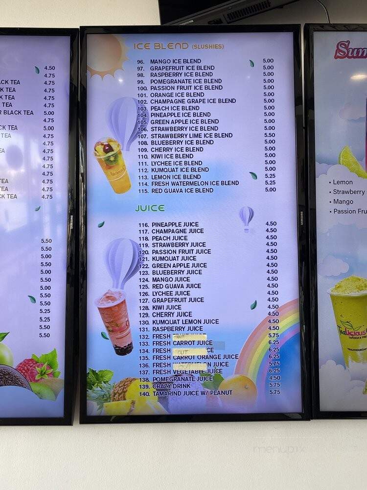 Tealicious Cafe - San Antonio, TX menu_pic