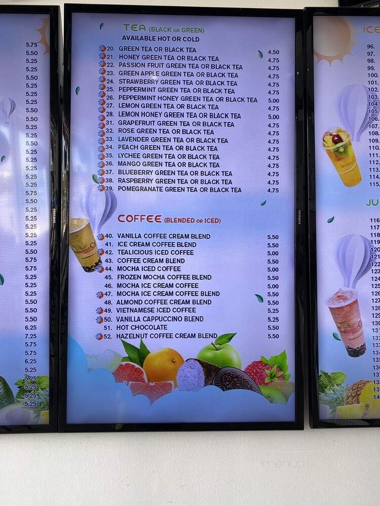 Tealicious Cafe - San Antonio, TX menu_pic