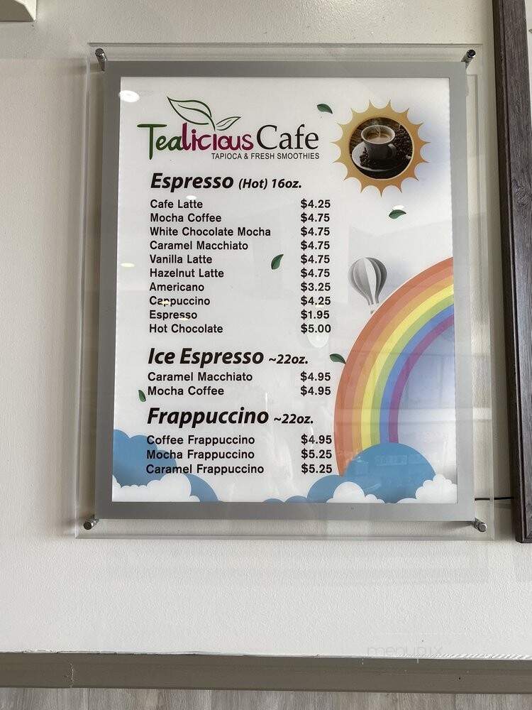 Tealicious Cafe - San Antonio, TX menu_pic