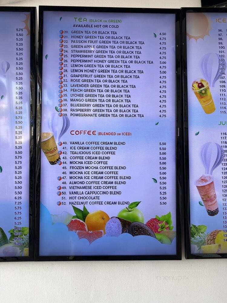 Tealicious Cafe - San Antonio, TX menu_pic