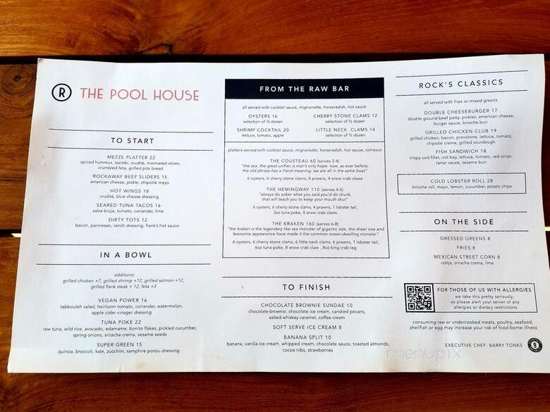 The Pool House Cafe - Queens, NY menu_pic